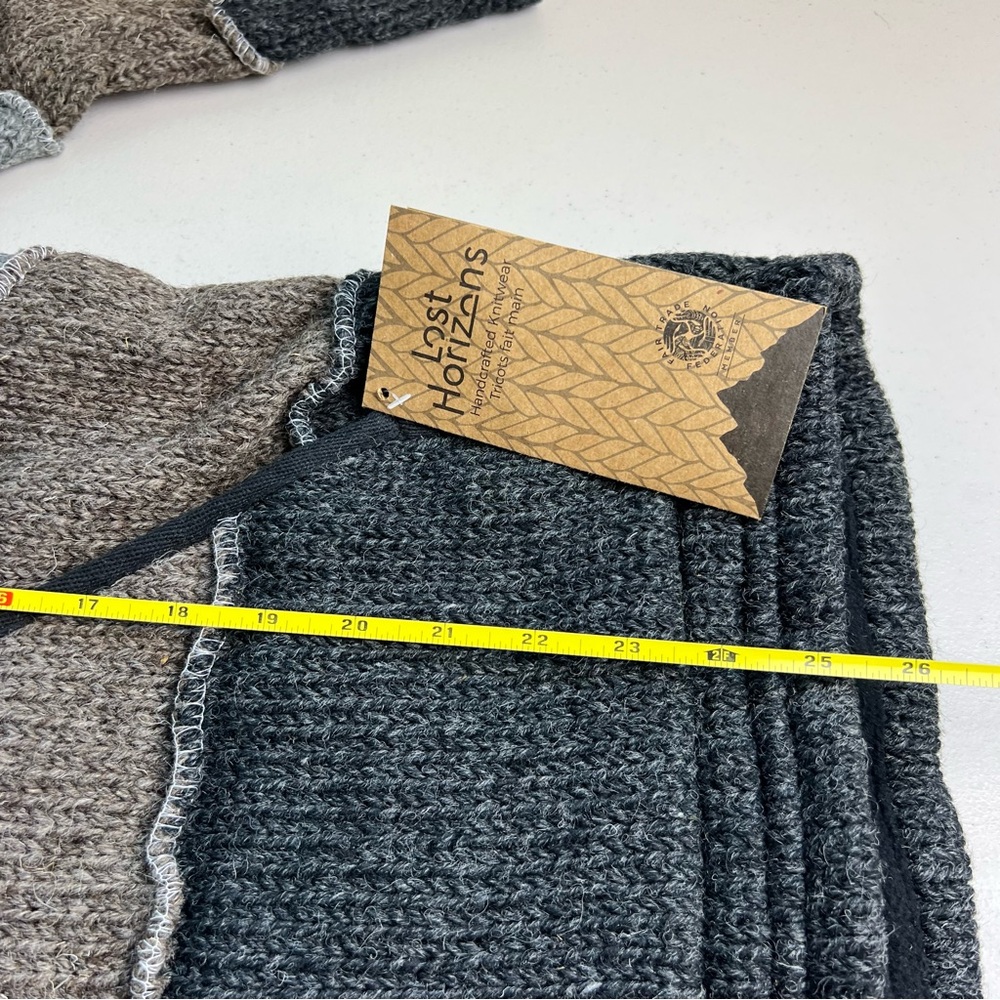 Lost Horizons NEW Selkirk Wool Fleece Line Hooded Patchwork Sweater Men’s M - Picture 11 of 12